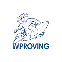 Improving koala merit stamp blue